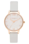 OLIVIA BURTON GLITTER DIAL ECO FAUX LEATHER STRAP WATCH, 34MM,OB16GD50