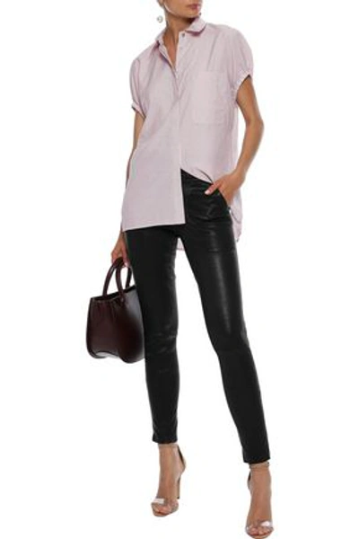 Jason Wu Woman Shirred Stretch-leather Leggings Black