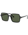 Ray Ban Rb1973 53mm Square Sunglasses In Black/green