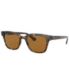 Ray Ban Ray-ban Unisex Polarized Square Sunglasses, 51mm In Havana/polar Brown