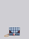 THOM BROWNE THOM BROWNE GUN CHECK TARTAN ENVELOPE CARDHOLDER,FAC038F0602613909067