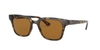 Ray Ban Ray-ban Unisex Polarized Square Sunglasses, 51mm In Brown