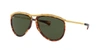 Ray Ban Aviator Olympian Sunglasses Gold Frame Green Lenses 59-13 In Green