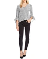 VINCE CAMUTO TEXTURED TIE-SLEEVE SWEATER