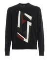 FENDI FUTURISTIC FF MOTIF WOOL SWEATER,217cc4c6-4d83-c577-974d-014002053383