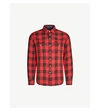 POLO RALPH LAUREN CHECKED WESTERN-STYLE SLIM-FIT COTTON-BLEND SHIRT