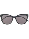 Saint Laurent Square Frame Sunglasses In Black