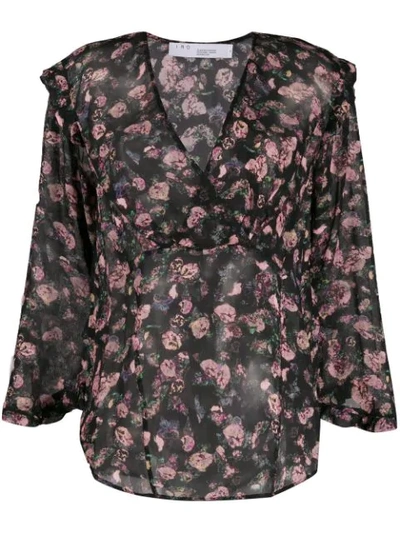 Iro Floral Print Blouse In Black