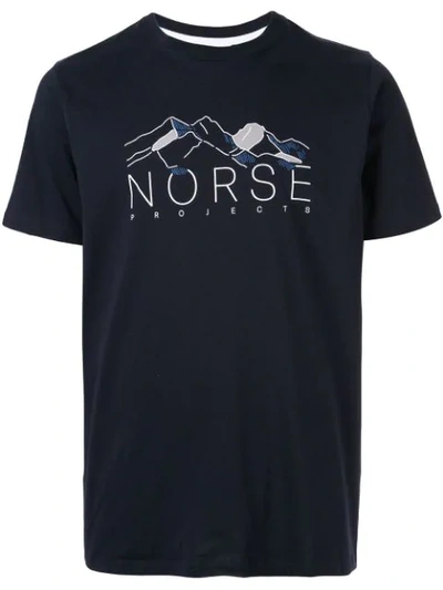Norse Projects T-shirt Mit Print In Black