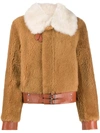 COACH BUCKLED SHEARLING JACKET