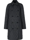 BURBERRY DOUBLE-BREASTED QUILTED COAT