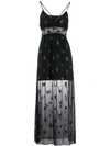 AMIRI FLORAL BEADED LAYERED DRESS