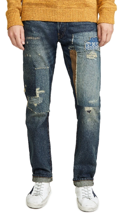 Polo Ralph Lauren Slim Fit Repared Varick Denim Jeans In Riggson Repaired