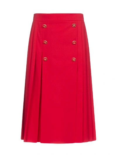 Dolce & Gabbana Skirt In Rosso Lacca