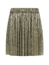 Isabel Marant Étoile Micro Pleated Mini Skirt In Dore