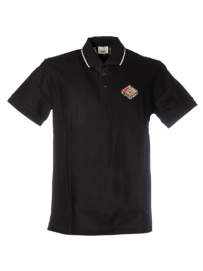 Burberry Polo Aiden With Logo On The Side In Black