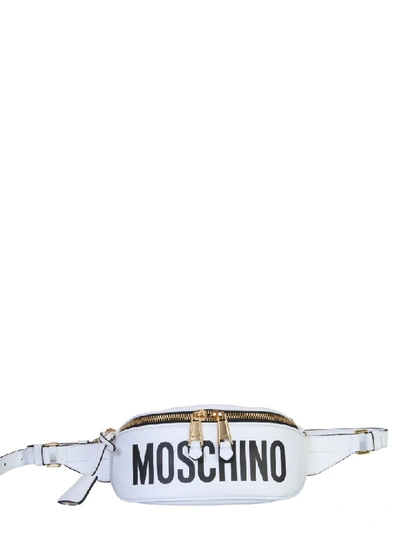 Moschino Logo Belt Bag In White