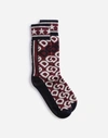 DOLCE & GABBANA JACQUARD SOCKS WITH ALL-OVER DG LOGO