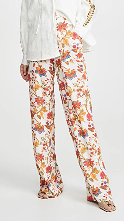 Alix Of Bohemia Silk Floral Charlie Pants In Multi