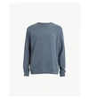 Allsaints Raven Cotton-fleece Sweatshirt In Chambrayblue