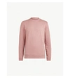 Allsaints Raven Cotton-fleece Sweatshirt In Clay Red Marl