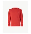 Allsaints Raven Cotton-fleece Sweatshirt In Flash Red