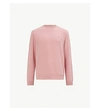 Allsaints Raven Cotton-fleece Sweatshirt In Lt Havana Pink