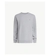 Allsaints Raven Slim Fit Crewneck Sweatshirt In Grey Marl