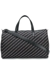 KARL LAGERFELD K/STRIPE LOGO NYLON WEEKENDER BAG