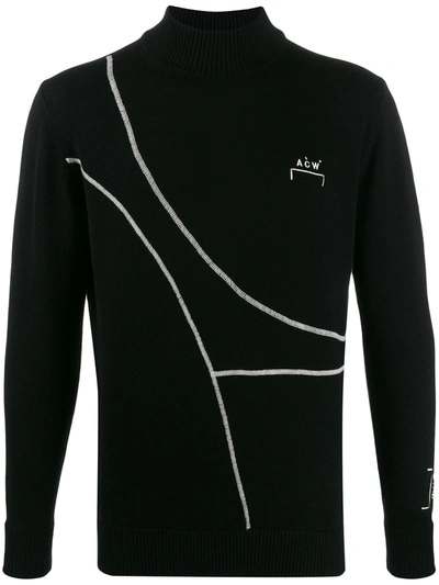 A-cold-wall* Logo-embroidered Merino-wool Jumper In Black
