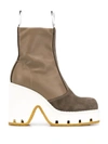 MM6 MAISON MARGIELA PANELLED CHUNKY ANKLE BOOTS