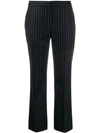 ALEXANDER MCQUEEN PINSTRIPE CROPPED TROUSERS