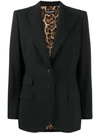 Dolce & Gabbana Black Virgin Wool Blend Single-breasted Tailored Blazer In Black
