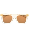 Bottega Veneta Tinted Square Frame Sunglasses In Nude