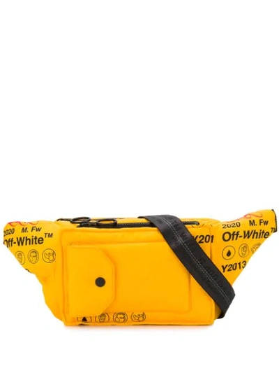Off-white Yellow Men's Industrial Yellow Belt Bag In Gold