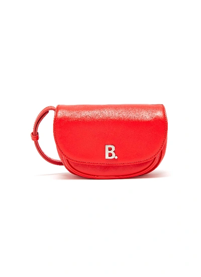 Balenciaga 'soft Round Xs' Leather Crossbody Bag In Red