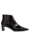 MCQ BY ALEXANDER MCQUEEN BLACK METTA CHELSEA PATENT LEATHER ANKLE BOOT,11091736