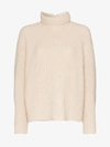 LOEWE LOEWE HIGH NECK RIBBED CASHMERE SWEATER,D3299230CO14139445