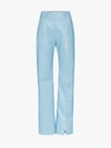 ALEKSANDRE AKHALKATSISHVILI ALEKSANDRE AKHALKATSISHVILI CUTOUT FAUX LEATHER TROUSERS,AAFW19PA003SKYBLUE14025342