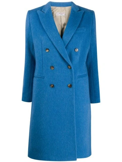 Alberto Biani Double-breasted Coat In Blue