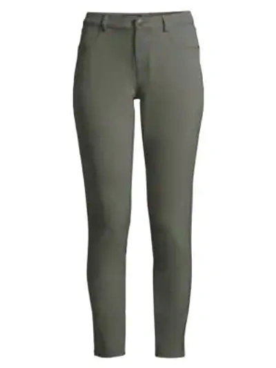 Lafayette 148 Mercer Acclaimed Stretch Mid-rise Skinny Jeans In Shale