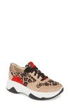 Paul Green Blend Lace-up Sneaker In Leopard