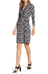 ANNE KLEIN FLOWERFALL FAUX WRAP DRESS,10746608