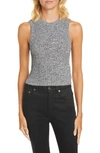 A.l.c Marie Ribbed Sleeveless Sweater In Black/ White