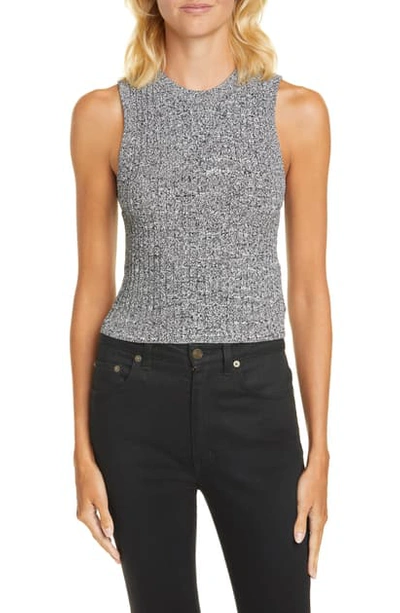 A.l.c Marie Ribbed Sleeveless Sweater In Black/ White