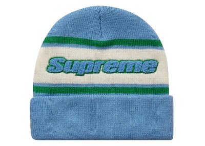 Supreme Chenille Stripe Beanie 紺色 Supreme Chenille Stripe Beanie ネイビー ニット帽 シュプリーム