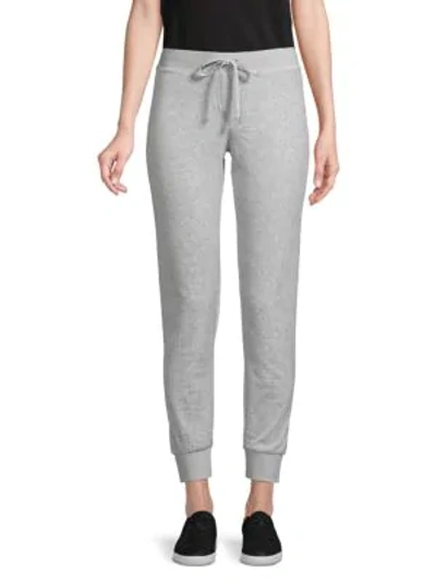 Juicy Couture Black Label Velour Jogger Pants In Silver Lining