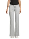 Juicy Couture Black Label Wide-leg Cotton-blend Drawstring Pants In Silver Lining
