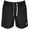 Nike Flow Wide-leg Logo-embroidered Shell Drawstring Shorts In Black