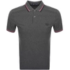 FRED PERRY FRED PERRY TWIN TIPPED POLO T SHIRT GREY,124795